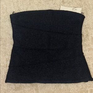 NWT Zara Midnight Blue Textured Top